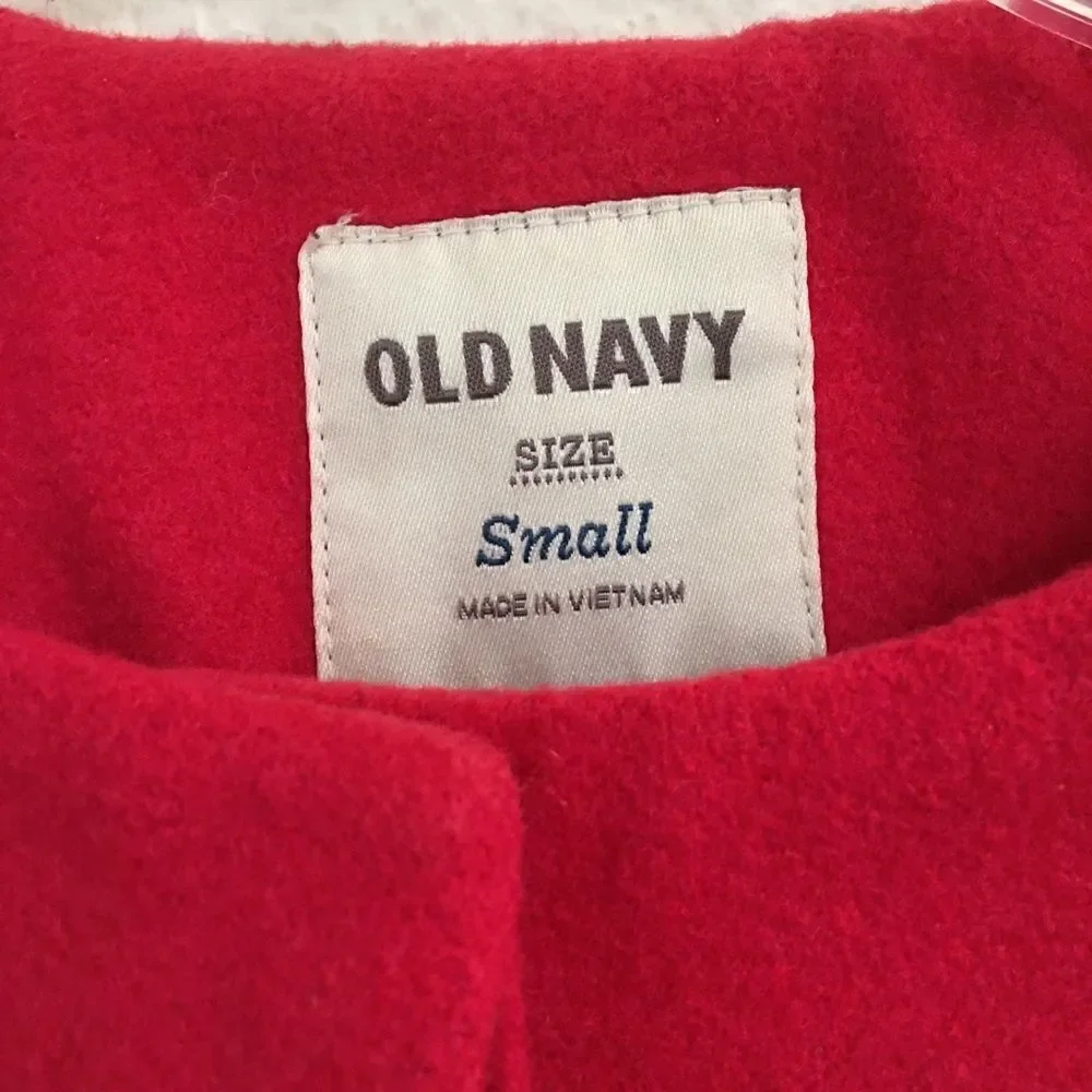 ‎Old Navy wool blend hidden button up coat S